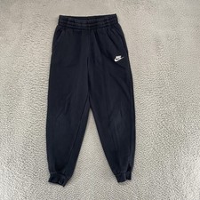 Nike Joggers Boys Youth Large Black Fleece Sweatpants Pants Lounge Gym Everyday