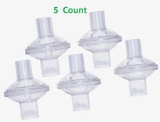 Universal Fit Inline Bacteria Filter for CPAP/BIPAP/Vent Resmed, Phillips, 5 Pak