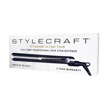 StyleCraft Stay-Temp Professional 1-Inch Titanium Flat Iron SC717B