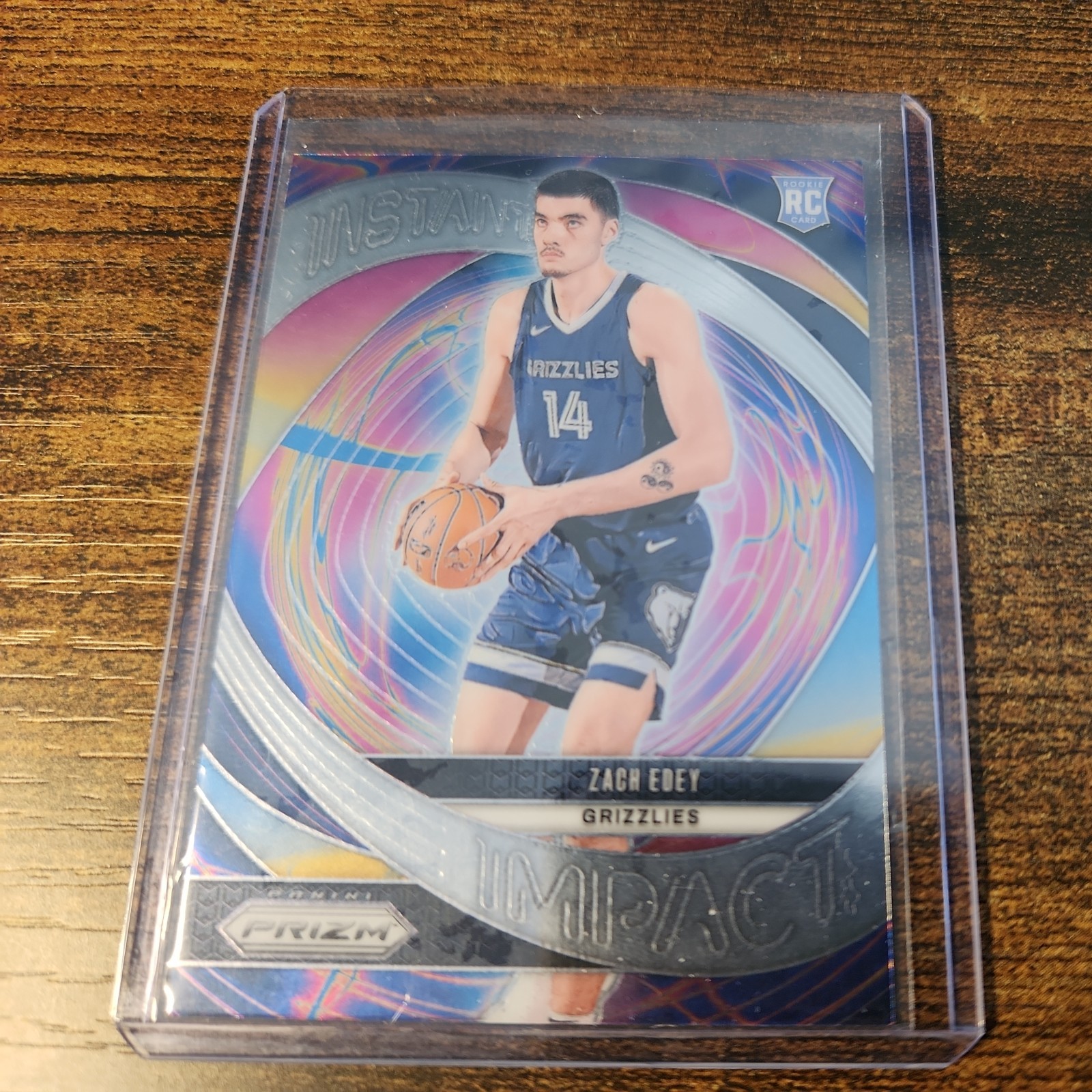 2024-25 Panini Prizm Zach Edey Instant Impact Silver Prizm Rookie Memphis #25