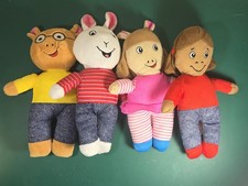 SET of 4 Arthur and Friends Plush Toys DW Buster Francine Arthur Stuffed Dolls