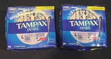 Tampax Pearl Light Leak Guard Protection Jumbo Unscented Tampon (50 X 2 Packs)