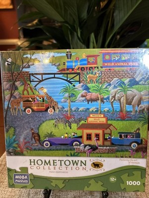 Hometown Collection 1000 Pc Puzzle Wild Animal Park by Heronim Wysocki 2012 Rare