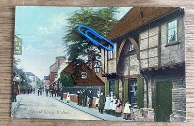 North Street, Wilton Wiltshire Animierte Straßenansicht Kinder. 1900 s