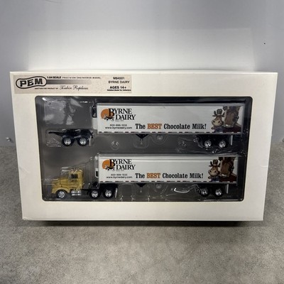 PEM Tonkin Kenworth Byrne Dairy Chocolate Milk 1/64 Double Trailer