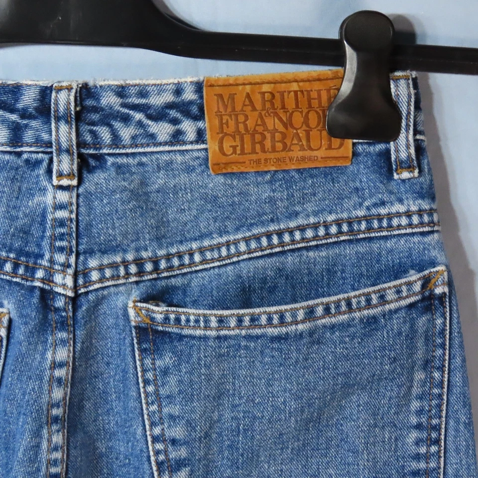 JEANS GIRBAUD MARITHE/FRANCOIS AÑOS 90 de colección lavados a la piedra HECHOS EN EE. UU. holgados cónicos 9/10 Foto 2 de 4