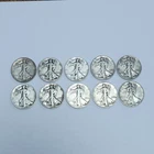 Walking Liberty Half Dollars Lot of 10 Circulated 1929-1947 Full Date Lot #1