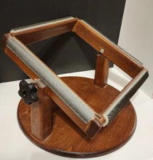 Rug Hooking - Punch Needle Lap 12" Gripper Frame  Wood 14" Round  Bottom
