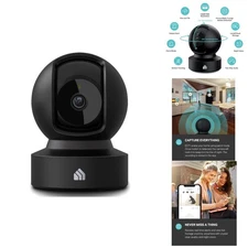 Comprehensive Indoor Surveillance: 1080p HD Camera with Night Vision & Alerts