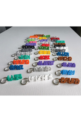 3d printed key chains Name Keychain, Name Tag, Bag Charm, Backpack Luggage raise