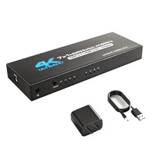 7 in 1 out HDMI2.0 Switcher With IR Remote Audio Video Converter Connector