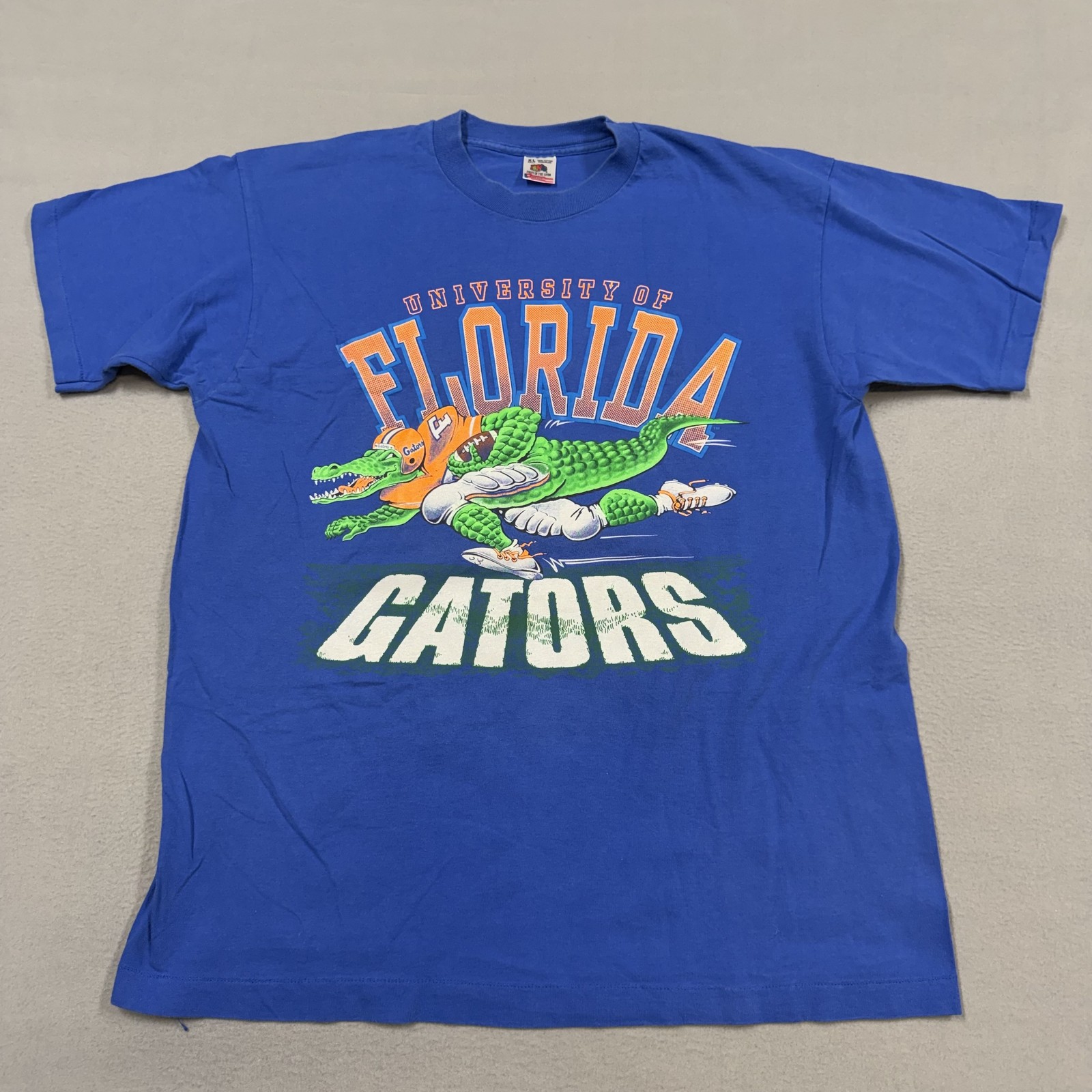 Vintage Florida Gators Shirt Mens XL Blue NCAA Football Fruit Of The Loom 90s