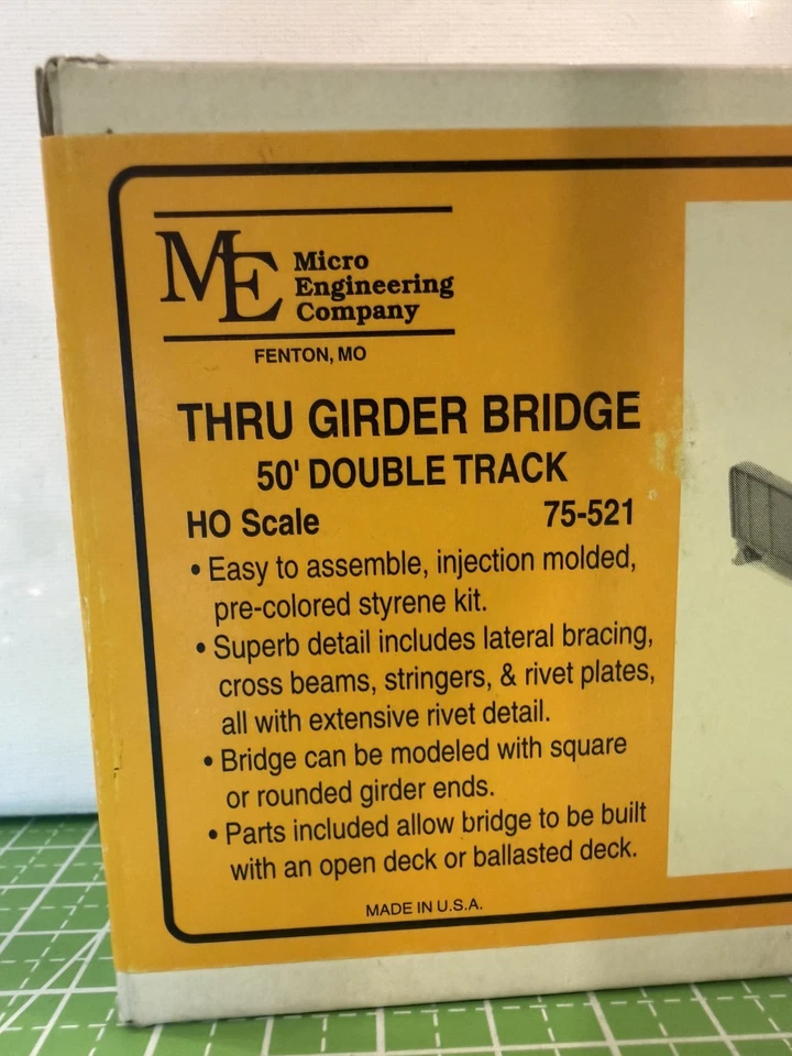 Micro Engineering Company H.O. Scale 75-521 Thru Girder Bridge 50' Double Track - Image 2 of 4