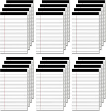 24 Pack of Note Pads 5" X 8" Legal Pads 30 Sheets Notepad College Ruled