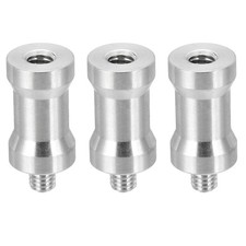 3pcs 1/4" Female to M6 Male Camera Spigot Screws Converter Tripod Adapter