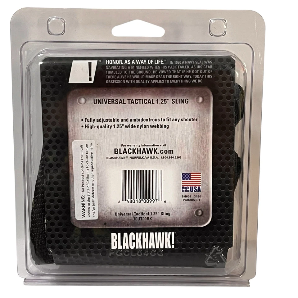 Blackhawk! Eslinga táctica universal de 1,25" (eslinga de 2 puntos) negra Foto 4 de 4