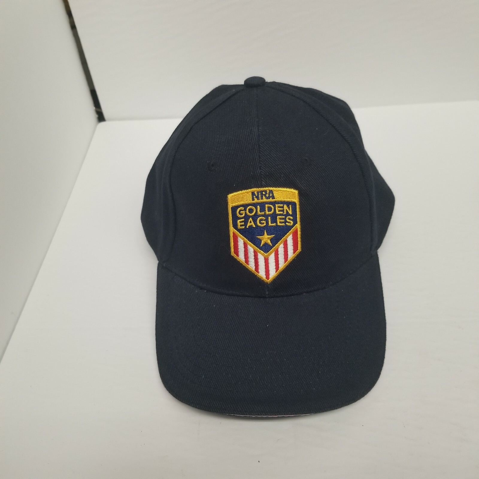 NRA Golden Eagles Adjustable Strapback Hat, Navy … - image 1