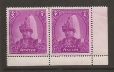NEPAL 1960 SG138 King Mahendra's 41st Birthday Pair MNH / LMM (JB12427)