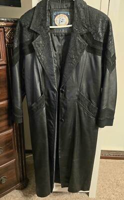 1980s Vintage S  Womens Leather Trench Coat with Suede by Cougar International