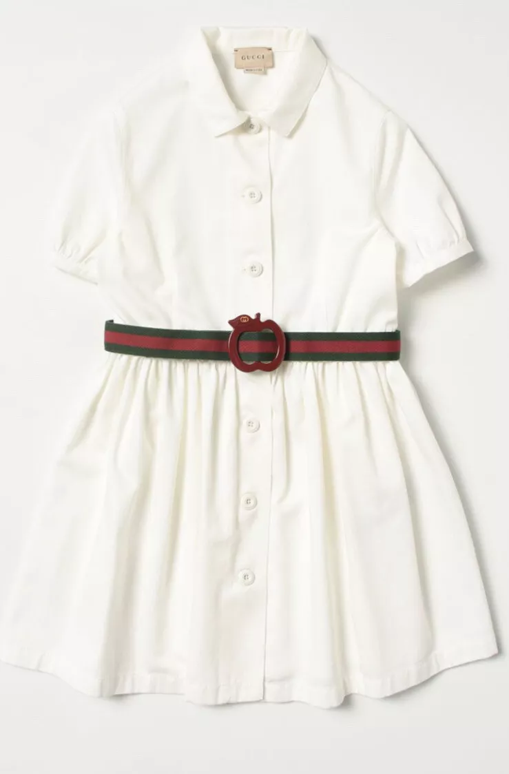 Children's GG cotton dress in white | GUCCI® US