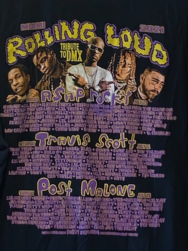 ROLLING LOUD HARD ROCK STADIUM MIAMI 2021 XL MENS SHIRT