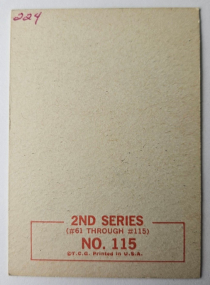 1964 Topps The Beatles Series 2 Black & White Card #115 Ringo