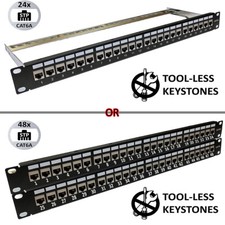 Universal Patch Panels - 19" Format - 24  48 Port - Blank, Cat6, Cat6a