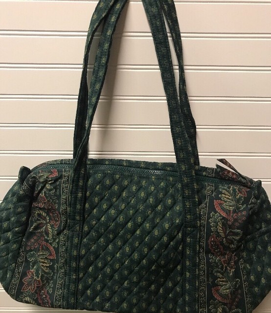 Vera Bradley Retired Classic Green Small Duffel Bag eBay