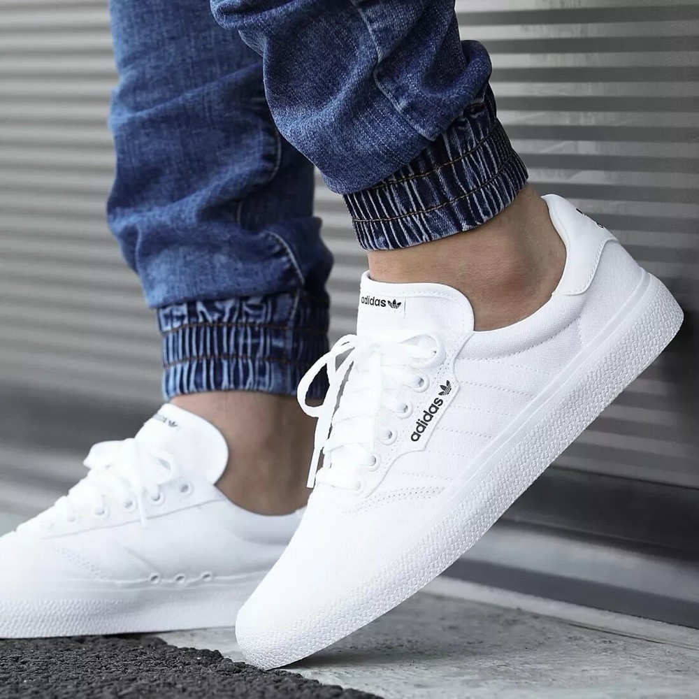 Adidas Men 3MC Vulc White Canvas Athletic Sneakers B22705 #204