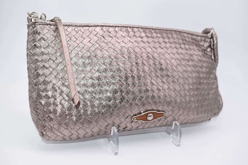 Elliot Lucca Woven Metallic Silver Convertible Shoulder Bag - Picture 8 of 14
