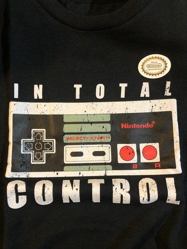 Nintendo Fleece Sweatshirt Long Sleeve XS "In Total Control" Black - Picture 2 of 5