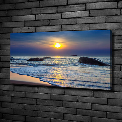 Tulup Peinture sur toile Tableau - 100x50cm photo image murale impression en Toile - ciel coucher de soleil Head