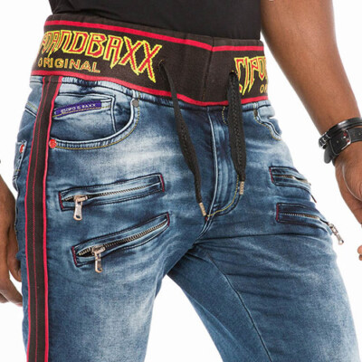 Cipo & Baxx ROCKY Herren Stretch Bund Jogger Jeans Denim CD504 alle Gr. Neu