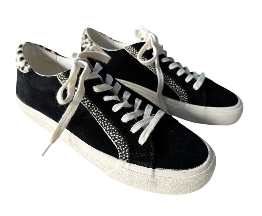 Madewell Sidewalk Low-Top Sneakers in Suede and Spot Calf Hair EUC SB8 Sidewalk Low-Top Sneakers in Spotted Calf Hair | Madewell main image 2