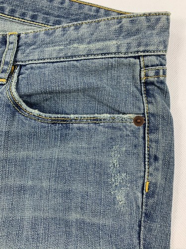 Tommy Hilfiger Women’s Factory Distressed Jeans Size: 12 Actual 35.5 X 32.5 - Picture 4 of 11