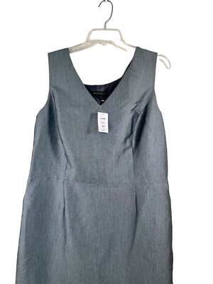 John Meyer Collection 1 PC sleeveless gray career work dress pockets  women's 16 | eBay