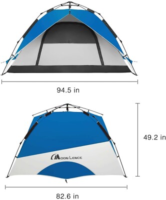 Pop Up Tent Family Camping Tent 4 Person Tent Portable Instant Tent