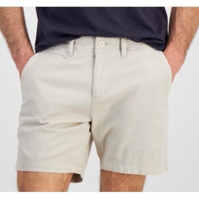 Sun + Stone Men's Colin Flat Front Short 7'' Chino Shorts Stone Block Size 40 NWT