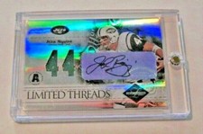 JOHN RIGGINS LEAF LIMITED THREADS GAME USED DUAL JERSEY AUTO 26/44 SIGNED CARD