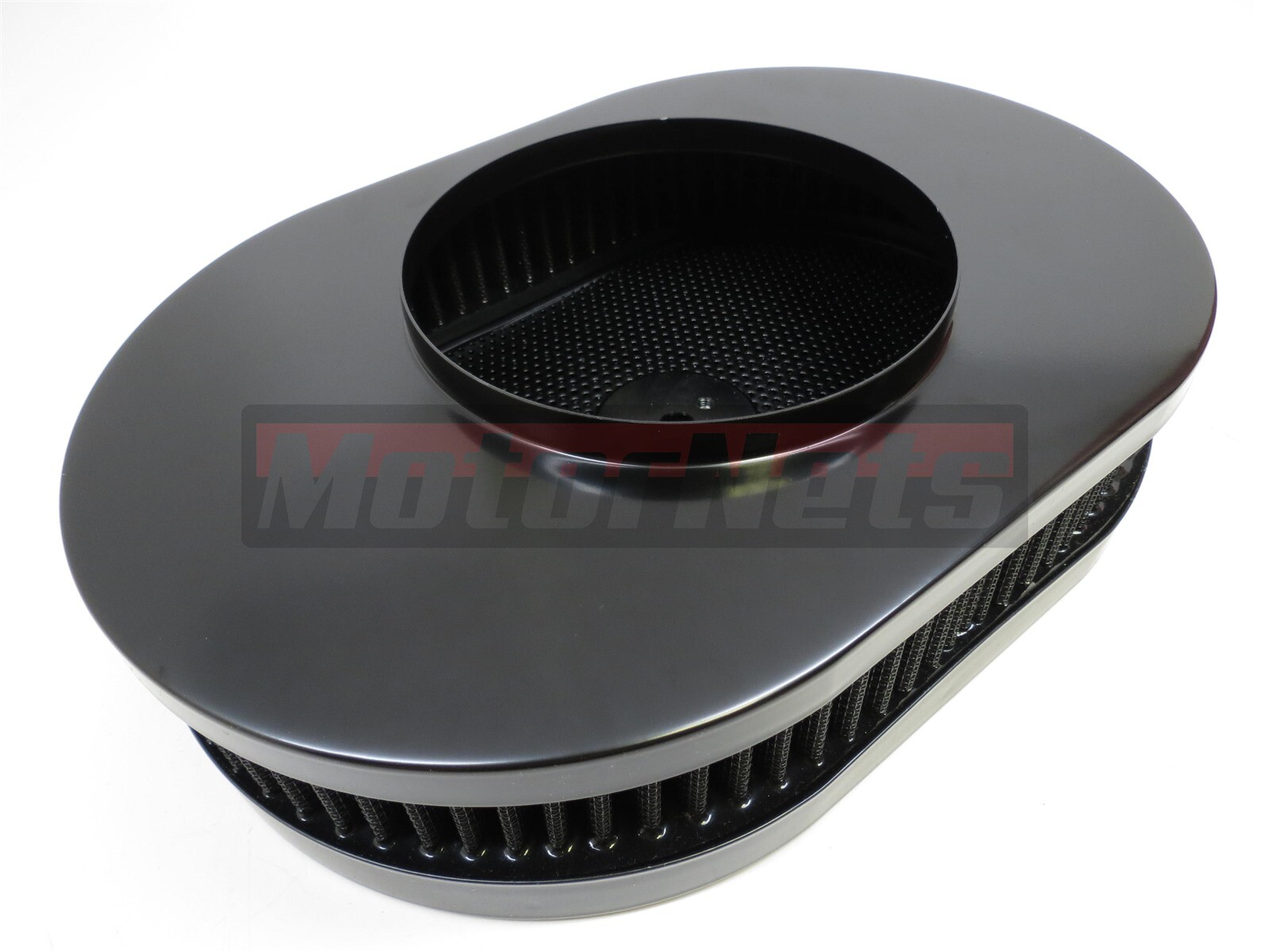 Black 12"x2 Oval Super flow Thru Top Air Cleaner Washable SBC BBC Chevy Ford Rod eBay