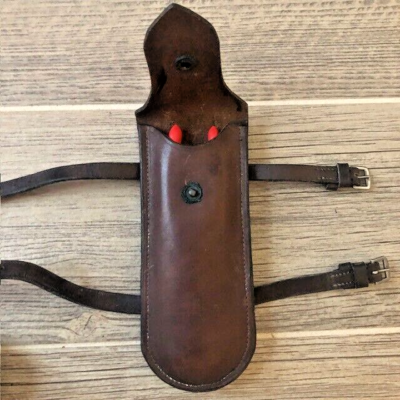 #ad Saddlebag Wire Cutter w Leather Case for Attaching to Saddle Dark Brown $85.00
