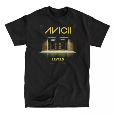 Avicii Levels Black Cotton Short Sleeve T Shirt Full Size S-5XL
