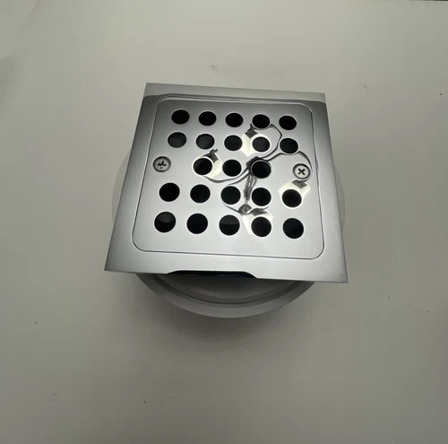 Signature Hardware SH608CP  948036 Menlo Square Shower Drain Strainer Chrome - Picture 1 of 9