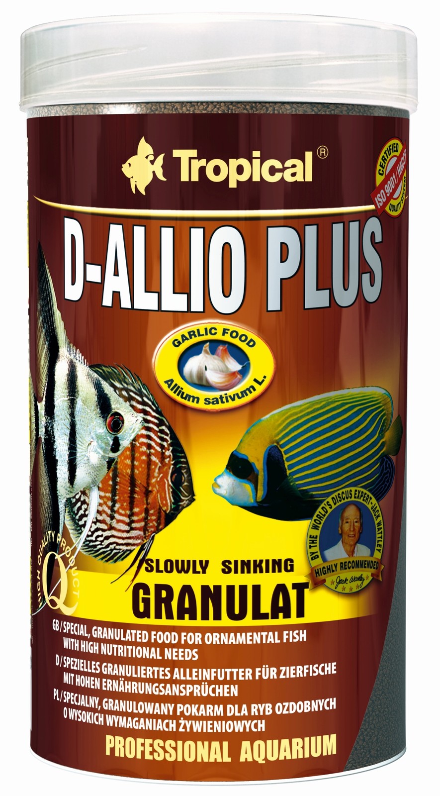 Tropical Fish Food With Garlic For Aquarium Cichlids, Discus, Tropical