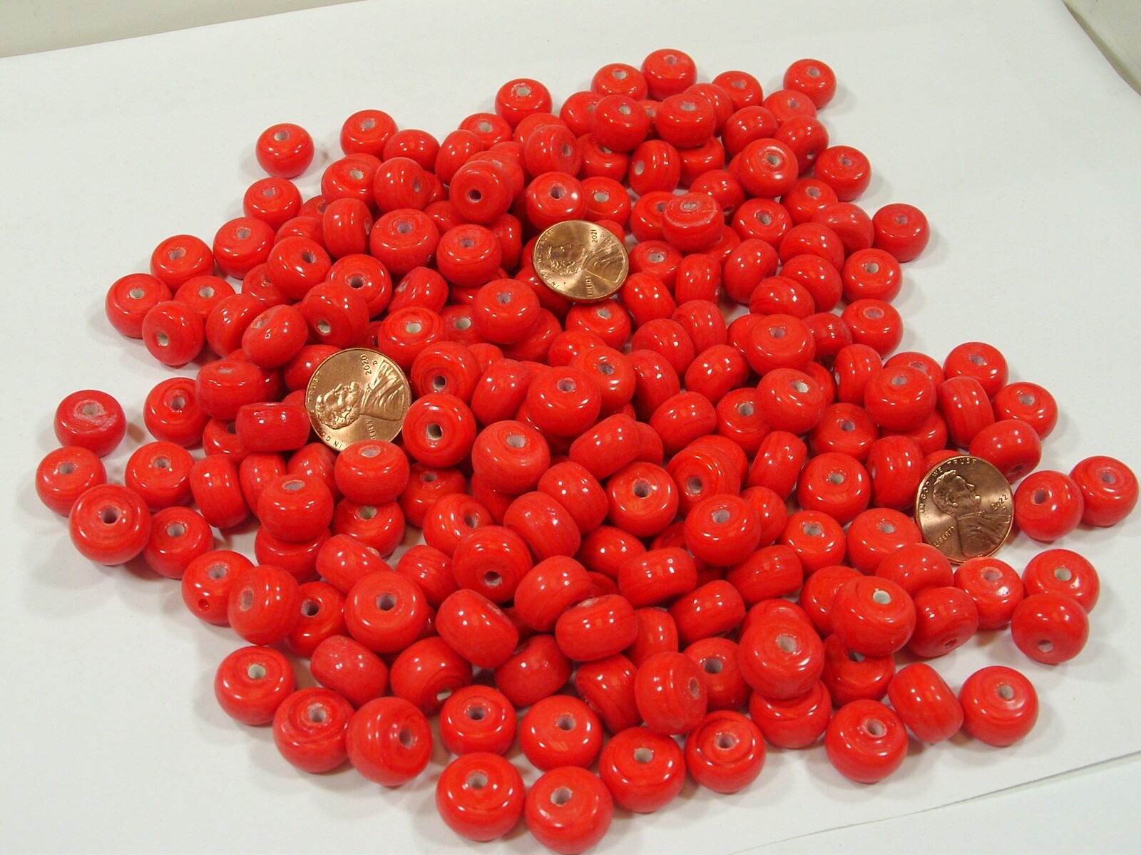 2 Pounds India Handmade Red Glass Beads Wholesale Bulk Lot (162D) ⭐ eBay