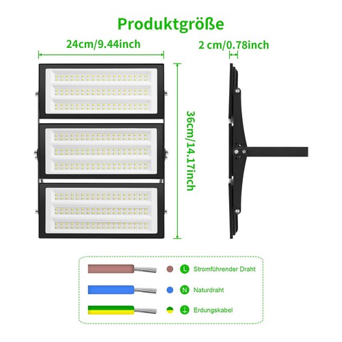 Proiettore led esterno 100/200/300/400watt proiettore faretto lampada parete - Foto 37 di 61
