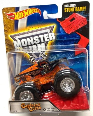 NEW Hot Wheels Monster Jam i:64 Scale Captain's Curse Truck Stunt Ramp EDGE GLOW