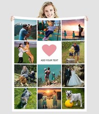 Custom Photo Wedding Blanket Picture Personalize Flannel Fleece Plush Throw Gift