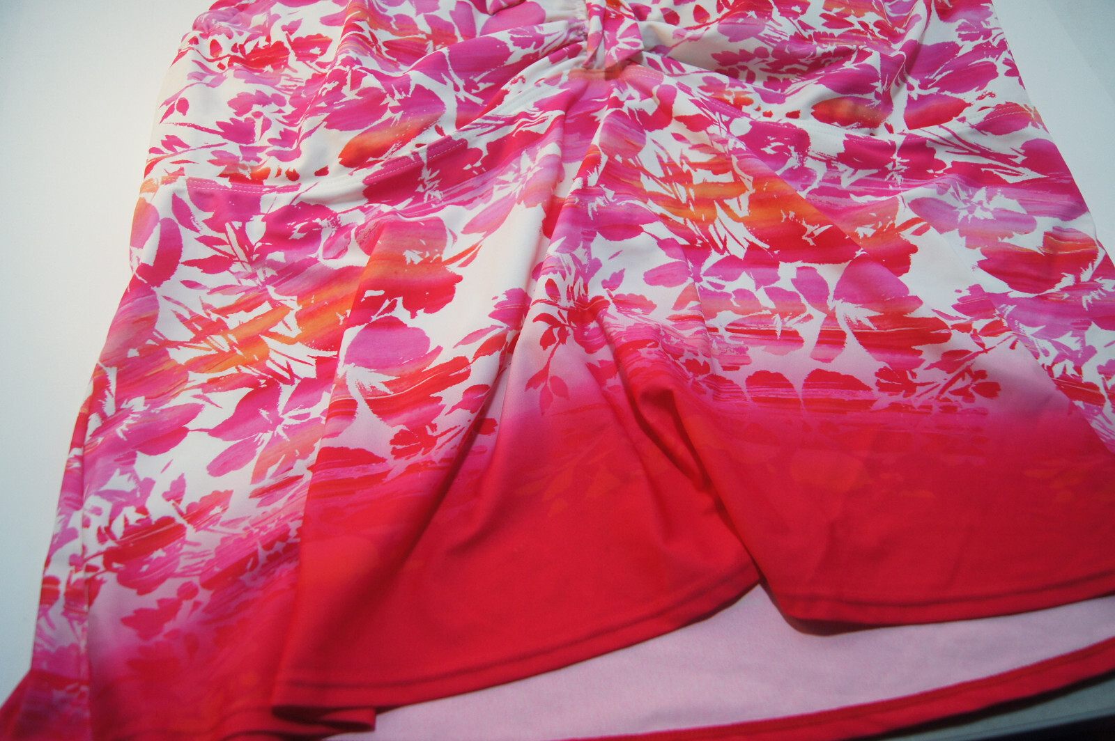 Swimsuit For All Size 24 Pink and White Floral Design RN 88842 Women's