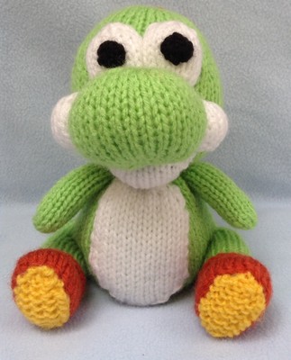 STRICKMUSTER - Dinosaurier inspiriert von Yoshi Woolly World orange orange Abdeckung oder Spielzeug